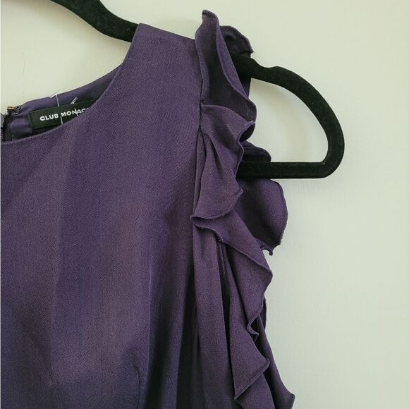 Club Monaco plum dress with cut-out sleeves Size 00 - Picture 6 of 16